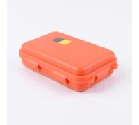 Boîte de rangement étanche en silicone pour outils - 130 x 80 mm - 165 x 105 mm - Étanche - Convient pour le stockage de la poussière - Avec mastic en silicone noir - Orange - Taille S