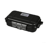 Boîte de rangement étanche et résistante pour l'extérieur avec coussinets de rembourrage réglables, conçue pour un rangement sécurisé des outils et de l'électronique (noir)