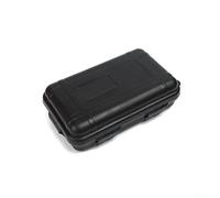 Boîte de rangement étanche flottante résistante aux chocs en plastique pour équipement de survie, camping, allumettes en plein air (noir)