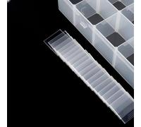Boîte de rangement extra large avec 24 grilles amovibles, compartiment réglable en plastique transparent pour vis, perles, bijoux et petites pièces, outils de bricolage