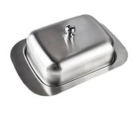 Boîte de rangement for beurre, beurrier avec couvercle, récipient for pain et , assiette à biscuits fromages Pour Les Repas Et Les Fêtes(Stainless steel lid)