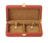 Boîte de rangement for bijoux en microfibre, présentoir for bagues, pendentifs, bracelets, colliers et boucles d'oreilles(Oranje,200 * 110 * 55mm)