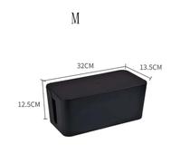 Boîte de rangement for câbles, boîte de rangement for multiprises de bureau, boîte de rangement for prises anti-poussière, étui for câbles domestiques, gestion des câbles, organisateur de câbles(Black