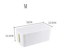 Boîte de Rangement for câbles, Panneau d'alimentation, Gestion des Fils, multiprise, boîtier for câbles, Chargeur Anti-poussière, Organisateur de Prises, bac réseau, Chargeur(White-m)