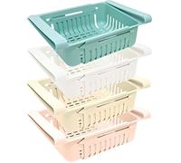 Joeji's Kitchen Boîte de rangement frigo Lot de 4 Plastique 20x16x7 cm Couleurs variées