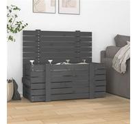 Boîte de rangement Gris 91x40,5x42 cm Bois massif de pin Gris G