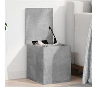 Boîte de rangement gris béton 30x35x35 cm bois d ingénierie