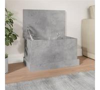 Boîte de rangement gris béton 50x30x28 cm bois d ingénierie Gris G