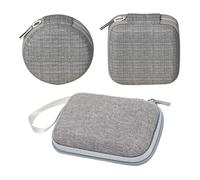 Boîte de Rangement Grise 3 pièces, Sac de Rangement pour écouteurs, boîte pour écouteurs avec Compartiment en Filet, Sac pour écouteurs à Fermeture éclair, Mini Sac pour Accessoires