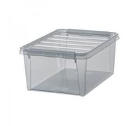 Boîte de rangement grise transparente 14 litres