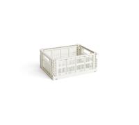 Boîte de Rangement HAY Colour Crate, Taille Moyenne, Blanc Cassé