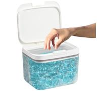 Boîte de rangement hermétique et automatique pour tablettes de lavage - capacité avec tasse à mesurer pour dosettes de lavage, savon, poudre, sèche-linge (4,5 l)