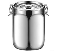 Boîte de rangement hermétique pour grains de café fabriquée en acier inoxydable 304 avec deux joints en silicone et valve de décharge de pression pour le stockage du thé, du café et des aliments (B-L)