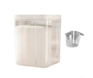 Boîte de rangement hermétique transparente de 5,5 l pour buanderie avec couvercle conçu pour détergents, boosters de parfum et petits accessoires (5,5)