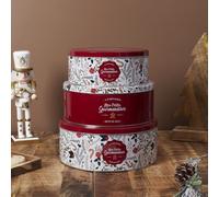Boîte de rangement - home deco factory - métal - noël - rouge et blanc
