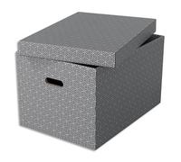 Boîte de rangement Home L, set de 3, gris