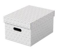 Boîte de rangement Home M, set de 3, blanc