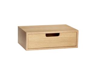 Boîte de rangement Hubsch Interior Hide Beige 30x20x10 cm
