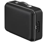 Boîte de rangement ignifuge pour documents avec serrure et poignée, étanche, organisation multicouche, coque rigide pour plus de sécurité