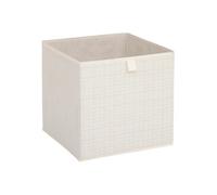 - Boîte de Rangement Imprimé "Tweed" 31x31cm Beige