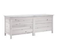 vidaXL Boîte de rangement jardin blanc 150x50x56,5cm bois massif sapin