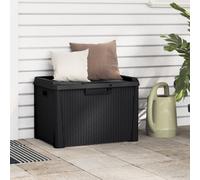 Boîte de Rangement Jardin Coussin de Siège Coffre à Outils Marron PP vidaXL