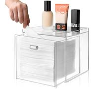 Boîte de rangement jetable en acrylique pour serviettes faciales compatible avec Clean Skin Club Clean Towel XL, boîte de rangement murale en acrylique avec tiroir (sans les serviettes pour le visage)