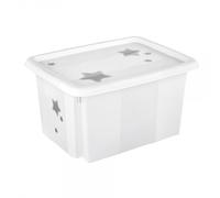 keeeper Boîte de rangement Stars Karolina – avec couvercle, pivotante et empilable – 15 L