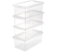 Boîte de rangement - Keeeper - Bea - 4 pièces - 5,6 L - Transparent - Ventilation optionnelle