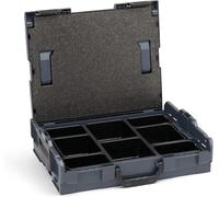 Boîte de rangement L-BOXX 102 anthracite - Coffret à outils empilable avec insert modulable à 8 compartiments