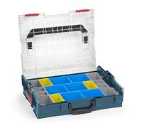 Boîte de rangement L-BOXX 102 bleue avec couvercle transparent et set de boîtes de rangement BC3, idéale pour organiser vis et petites pièces