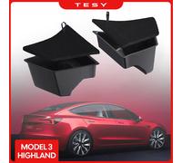 Boîte de rangement latérale gauche du coffre arrière avec couvercle, organisateur de coffre, accessoires de décoration pour Tesla Model 3 Highland 2024 Full Kit
