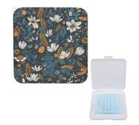 Boîte de rangement légère pour masques, imprimé nature sauvage, élégant et portable, étui de protection moderne pour masque compact, Boîte de rangement pour masque, 5.1"x5.1", Moderne