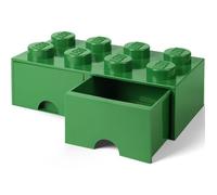 Boîte de rangement - LEGO - 40061734 - Plastique - Vert - 8 plots - 2 tiroirs