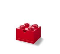 Petite Brique de Rangement LEGO 1 tiroir 4 picots - Rouge