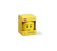 Boîte de rangement - LEGO - 5006258 - Tête de garçon - Jaune vif - Plastique