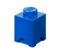 Boîte de Rangement LEGO Brique 1 Plot bleu, Boîte Empilable avec Couvercle, 1,2 l - Produit LEGO, Rangement Bureau, Chambre, Boîte à Jouets