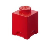 Boîte de Rangement LEGO Brique 1 Plot rouge, Boîte Empilable avec Couvercle, 1,2 l - Produit LEGO, Rangement Bureau, Chambre, Boîte à Jouets