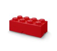 Boîte de Rangement LEGO Brique 8 Plots rouge - Boîte Empilable avec Couvercle, 12,1 l - Produit LEGO, Rangement Bureau, Chambre, Boîte à Jouets