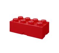 Boîte de Rangement LEGO Brique 8 Plots rouge - Boîte Empilable avec Couvercle, 12,1 l - Produit LEGO, Rangement Bureau, Chambre, Boîte à Jouets