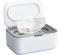 Boîte De Rangement Lingettes Humides avec Couvercle, Boîte De Lingettes Humides, Porte-Papier De Soie Sec Et Humide, Boîtes pour Papier Toilette Humide pour Cuisine, Salon, WC(Gray)