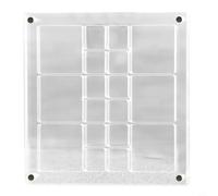 Boîte de rangement magnétique en acrylique pour coquillages et petits articles, avec deux compartiments de tailles différentes, transparente 12,7 x 15,2 x 15,2 cm