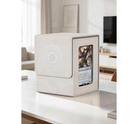 Boîte de rangement magnétique pour cartes MTG avec affichage Commander, peut contenir plus de 100 cartes à double pochette, boîte de rangement magnétique pour cartes à collectionner TCG Sports (sable