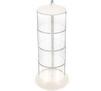 Boîte de Rangement Maquillage Rotative à Quatre Niveaux Blanche Pet