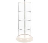 Boîte de Rangement Maquillage Rotative Pet Blanche, pour Coton Pad