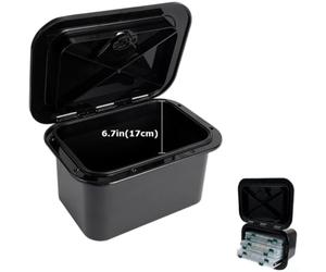 Boîte de rangement marine en ABS pour appâts (noir)
