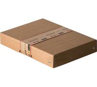 Boîte de rangement marron, A5, 180 x 250 x 40 mm, avec couvercle, carton riveté
