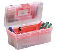 Boîte de rangement McPlus Clear 16, PP, rouge