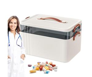 Boîte de rangement médicale, boîte de rangement médicale | Outils de rangement multi de capacité multi transparents multiniveaux multiples d'accessoires
