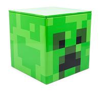 Boîte de rangement Minecraft Creeper en étain avec couvercle | 10 cm, Vert, Taille unique, (RBF-16728-C)